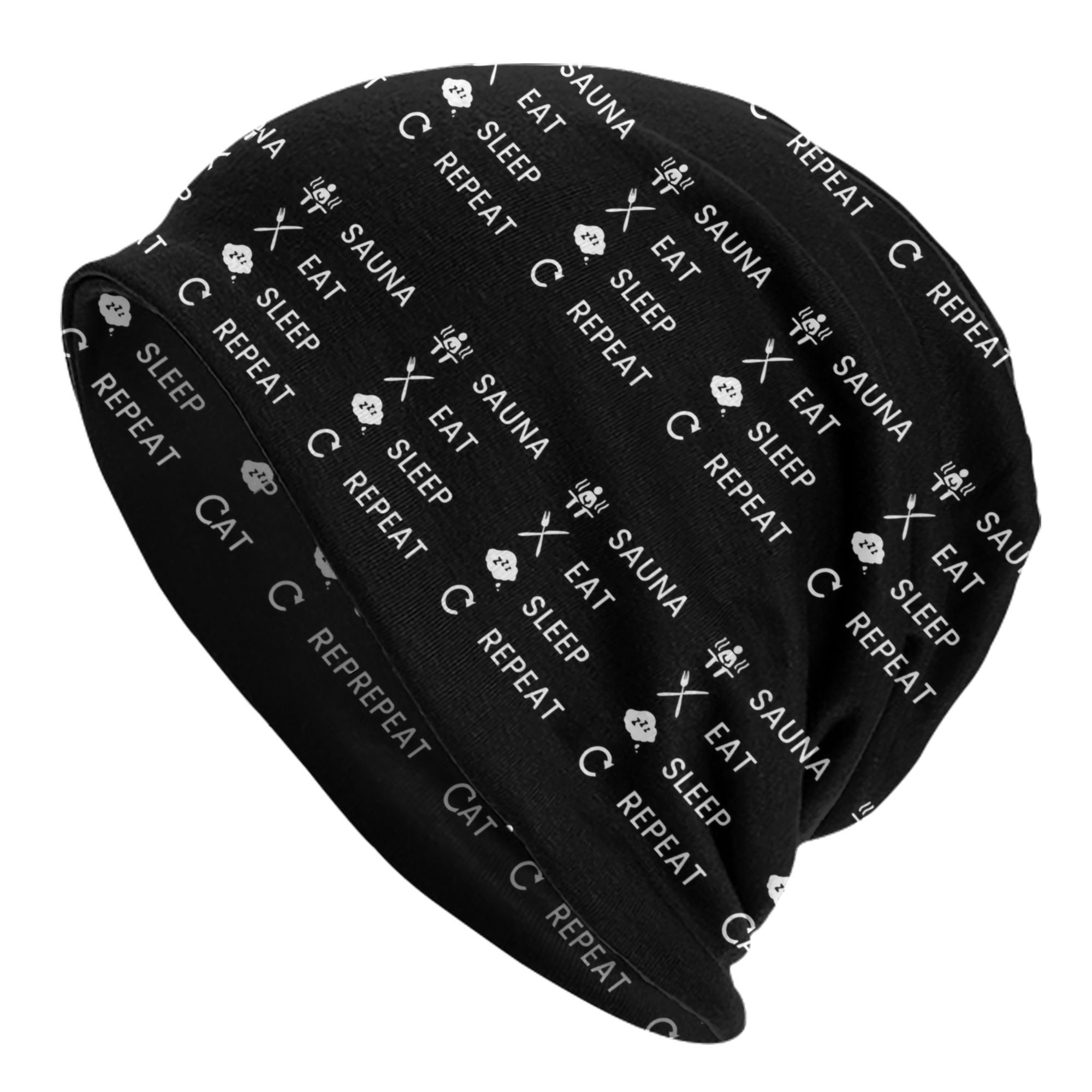 TEMU Sauna Beanie Hat - Lightweight Soft Unisex Winter With Sauna-themed Text, Cozy For Saunas, Gyms, & Outdoor, Casual For Sauna Lovers