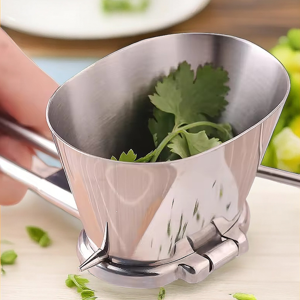 stainless steel manual heavy-duty kitchen chopper with ergonomic handle & sharp blades - heavy-duty 304 stainless steel construction, manual operation for chopping vegetables, herbs, garlic, ginger, onion, meat, cheese, nuts - easy- , no electricity needed, compact & portable for home & outdoor use - ideal for camping, picnics, small kitchens - durable & hygienic food processor alternative - versatile for slicing, dicing, mincing, grating - sturdy base for stability Product details 1