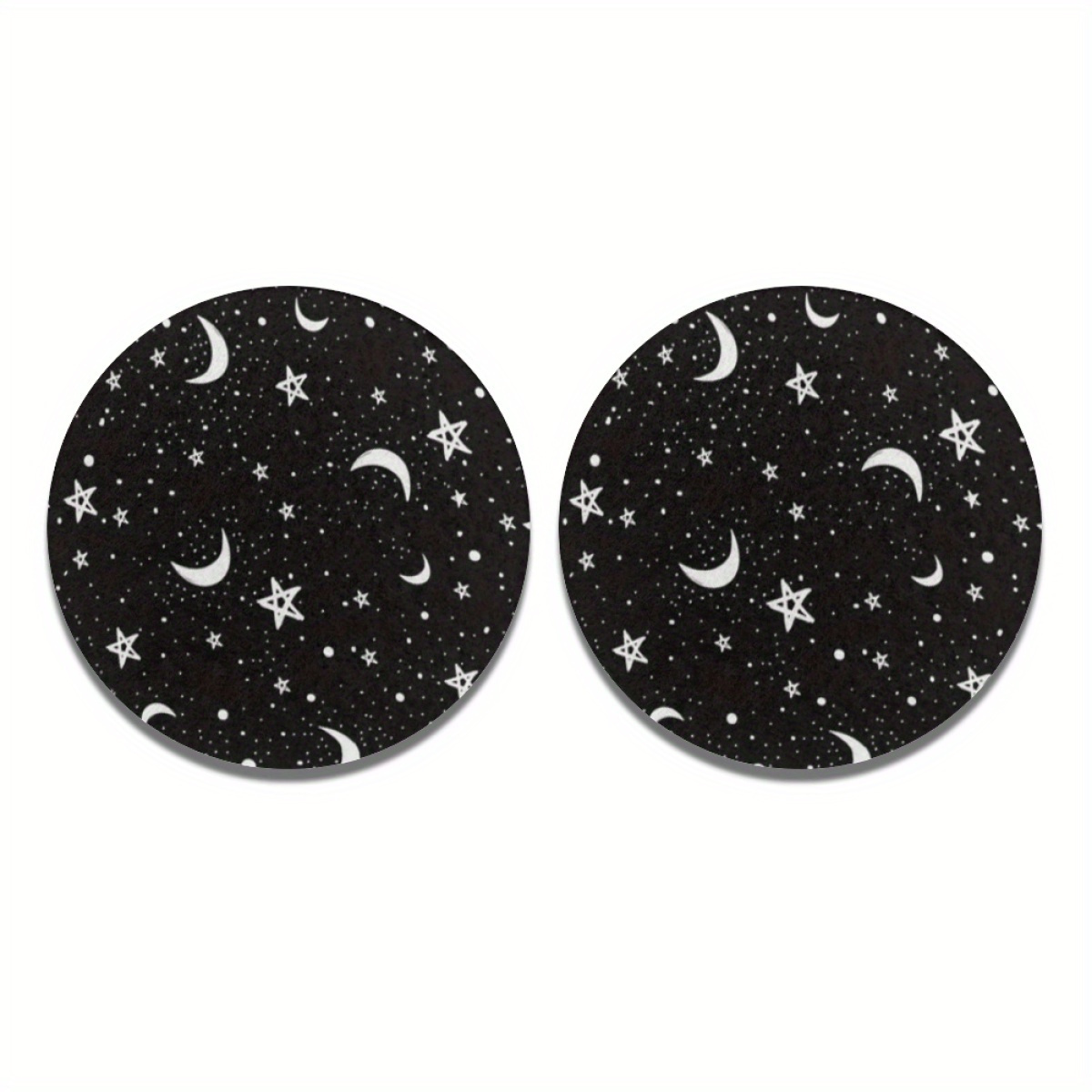 2pcs Rubber Car Cup Holder Coasters, Absorbent Auto Interior Accessories, Stylish Vehicle & Home Desk Decor For Women