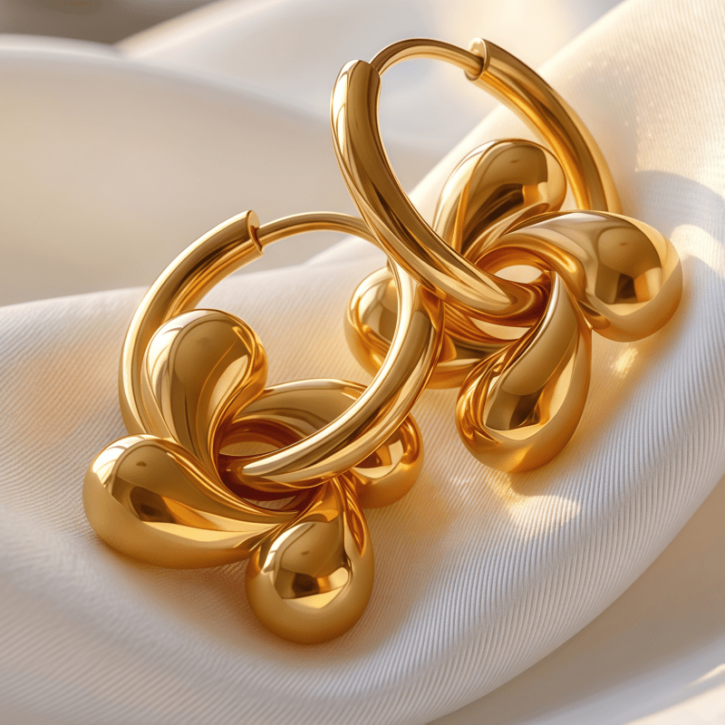 TEMU Boucles d'oreilles en acier inoxydable faciles, élégantes et polyvalentes, boucles d'oreilles de mode de haute qualité adaptées à un ou aux ,