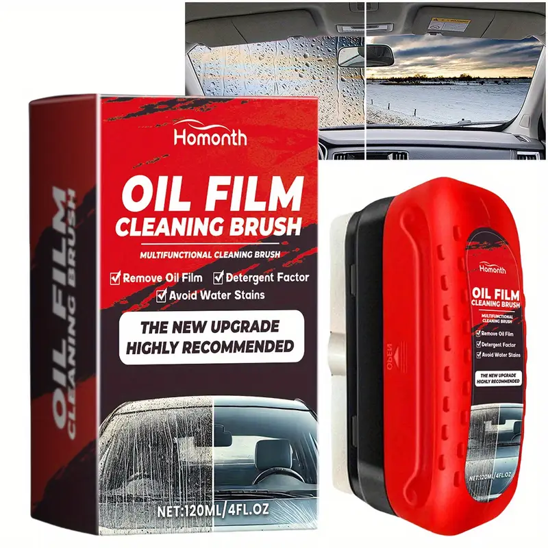 5pcs oil film remover removes dirt car glass sponge cleaning brush windshield oil film stain remover glass oil film cleaning brush details 0