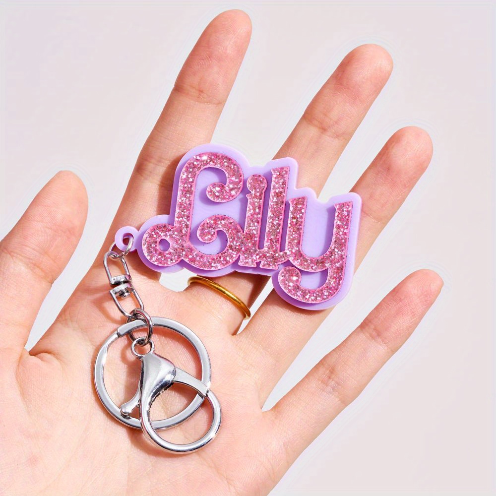 TEMU Custom Personalized Keychain / Acrylic Keychain / Valentine's Day Gift / Acrylic Name Tag / Name Tag / Gift For
