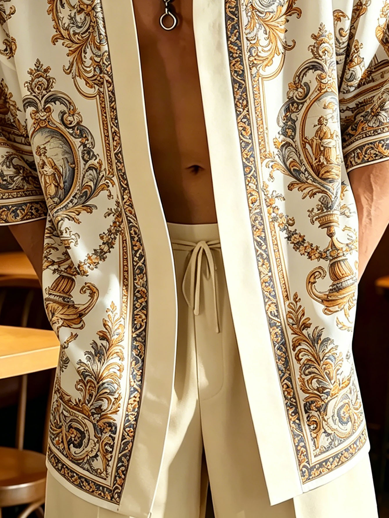 Plus Size Lightweight Comfortable Kimono Style Shirt Breathable Loose Fit Suitable for Beach Travel Party and Daily Wear Ideal for Beach, Party and Daily Wear. Breathable Loose Fit.