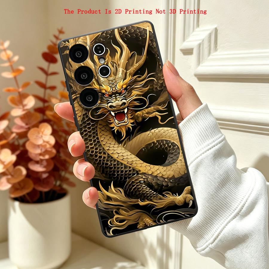 handyhülle - [2d flat] handyhülle passend für samsung galaxy s26 ultra s26ultra s25 plus note   lite 9 8 s23 s22 s24 fe s20 s10 s10e s9 s25ultra s21 s26+ s24+ s24ultra s25+   golden coiled dragon