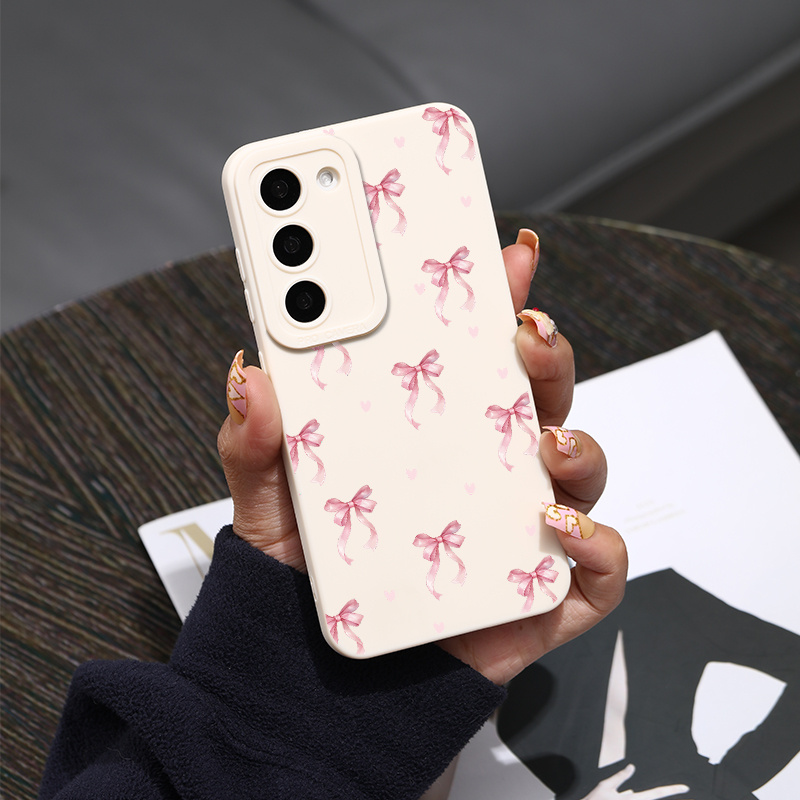 

Coque de téléphone en silicone anti-choc à couverture complète pour Samsung, motif et cœur rose, pour S24 S23 S22 FE S21+ S20 A72 A54 5G A53 A52 A52S A51 A33 A32 A23 A22 A21S GN1