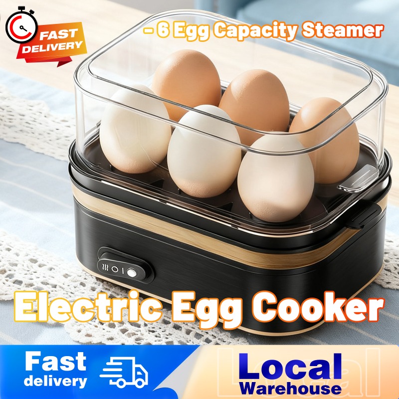 TEMU Egg Cooker - Quick Electric Egg Boiler That Holds 6 Eggs, Sturdy Kitchen Egg Steamer For Soft, Medium, Or Hard Boiled Eggs, Easy To Clean And