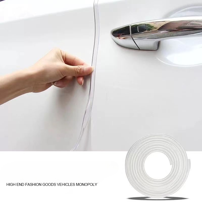 

1pc Pvc Car Door Guard, Transparent Anti-collision Strip, -resistant Protective Trim, With Vehicle Door Corner Protection For Auto And Dent Prevention