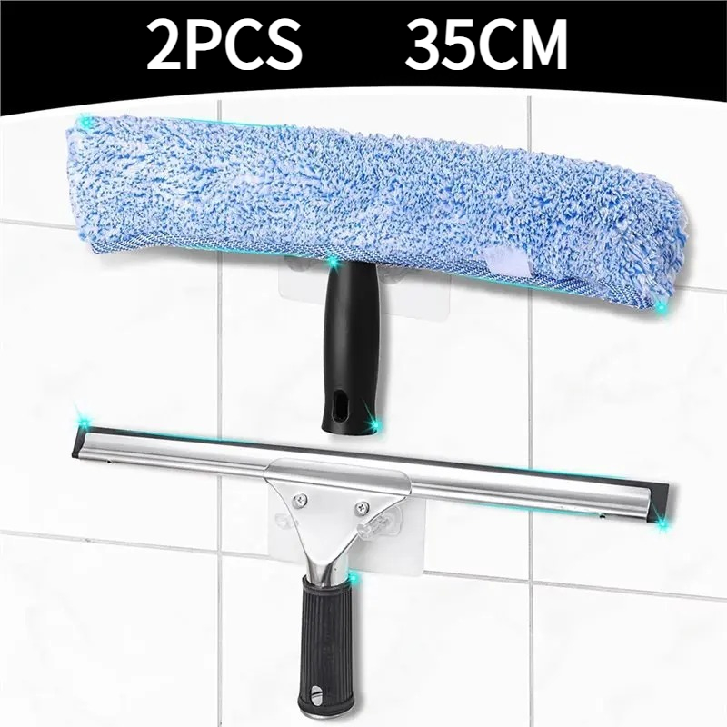 TEMU For Shower Glass Doors, Bather Doors, Mirrors And Window Cleaning Kit- Multifunctional 14-inch Rust-proof Squeegee Bathroom