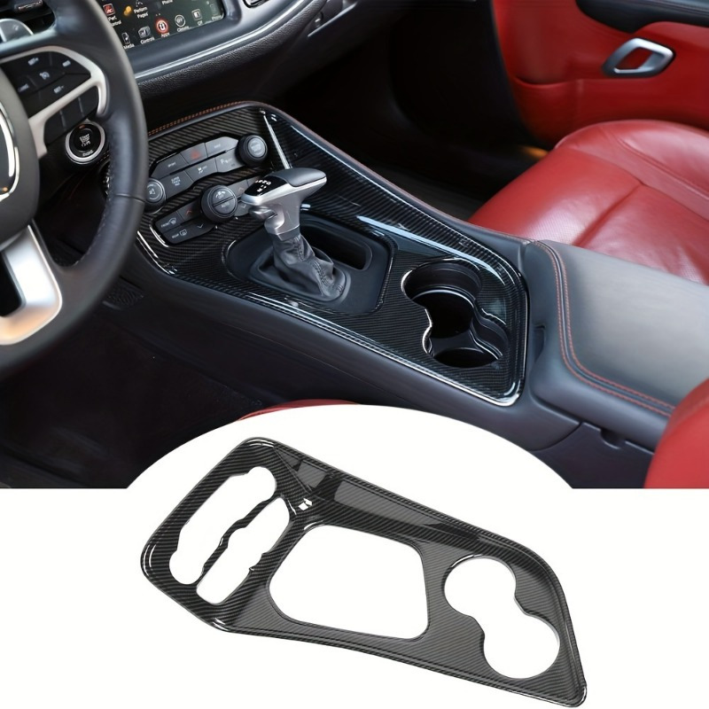 

For Dodge Challenger 2015-2023 Carbon Console Trim, Gear Shift Panel Cover, High-performance Interior Accessories, Plastic Construction