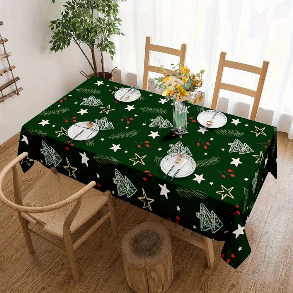 Artikelbild  . rechteckige tischdecke mit einfachem weihnachtsmuster -   für picknicks, camping, hochzeiten, partys, feiertage, vintage-wohndekoration, tischdekoration, ergänzungen - 2d flat