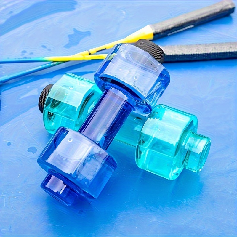 Two Adjustable Self-Filling Dumbbells with a Quick-Lock System - Space-Saving Home Fitness Equipment, Portable, Suitable for Travel And Apartment Workouts - Available in Blue And Black, Stylish Gym Accessories, Durable Fitness Gear for Fitness Enthusiasts with Three Color Options.