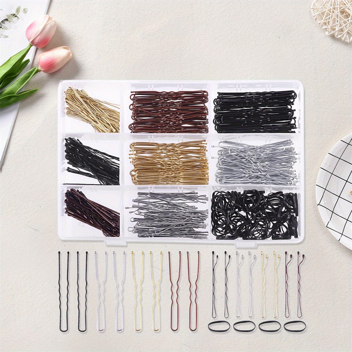 420pcs hair pins hairpins box women hair pin invisible wave - Temu