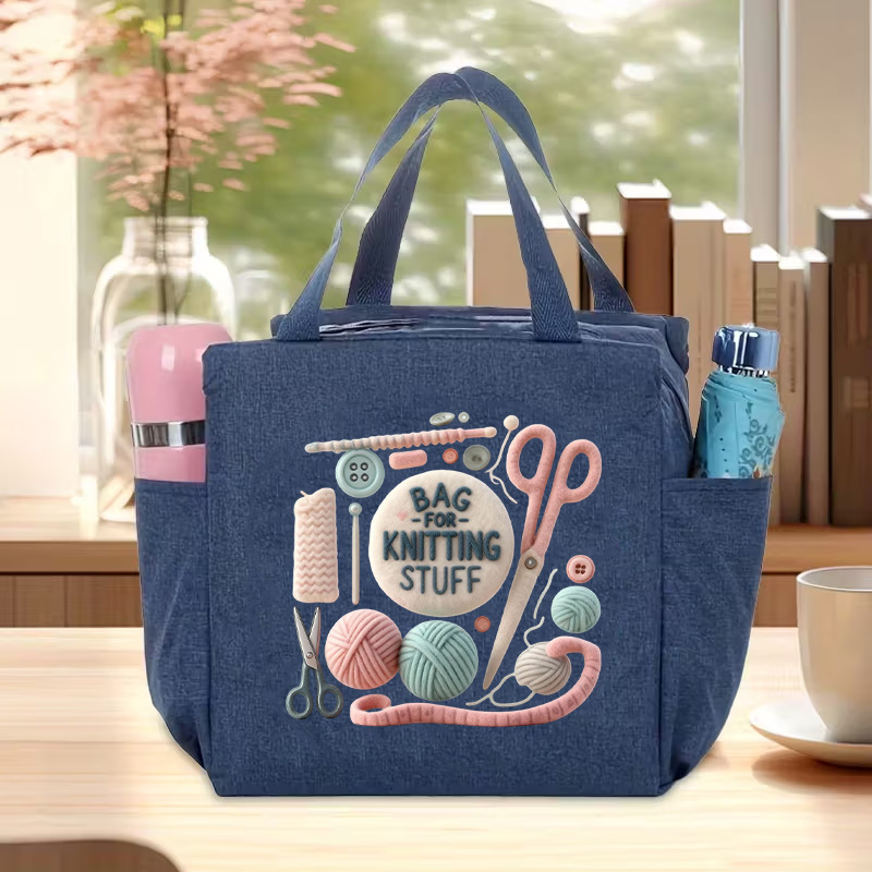 TEMU Sac de rangement en peluche pour fournitures de - Sac fourre-tout et pour fil, aiguilles et accessoires de (plusieurs couleurs et pastel),