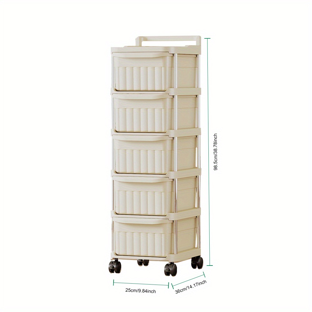 rolling storage cart with drawers   mobile organizer with 360 wheels for kitchen bathroom bedroom narrow space saving utility cart for snacks makeup household supplies Product details 4