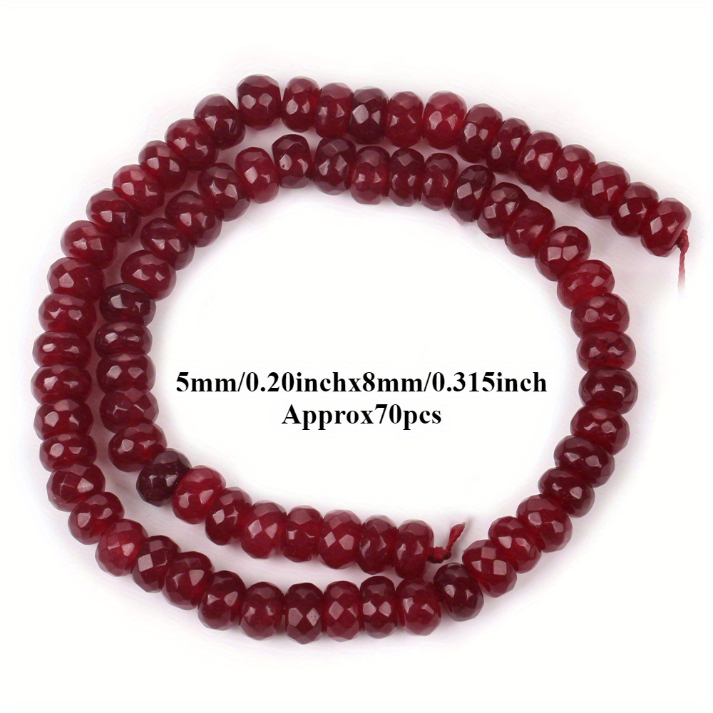 Natural Faceted Rondelle Stone Beads for Jewelry Making