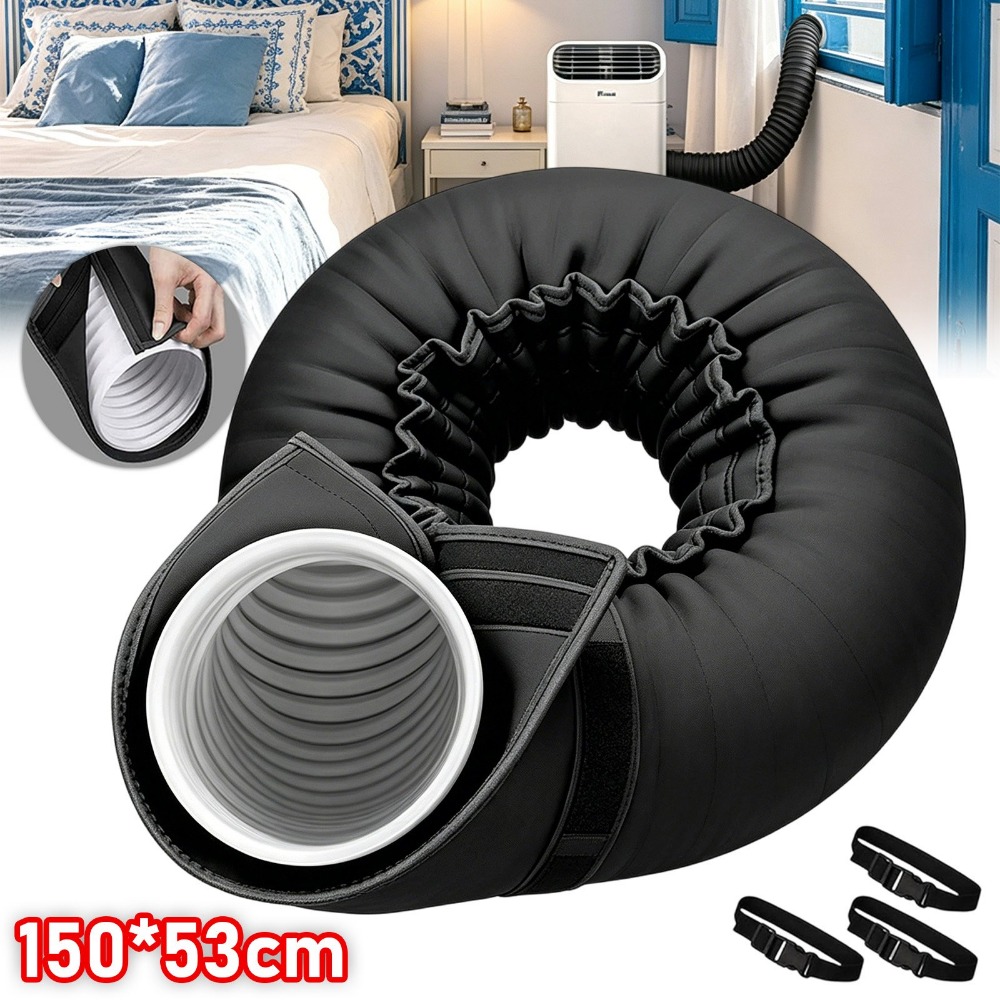 Conditioner Exhaust Hose Insulation Cover, 150cm Length Compatible With 12.7cm To 15cm Diameter Pipe, Protective Insulation Hose Sleeve