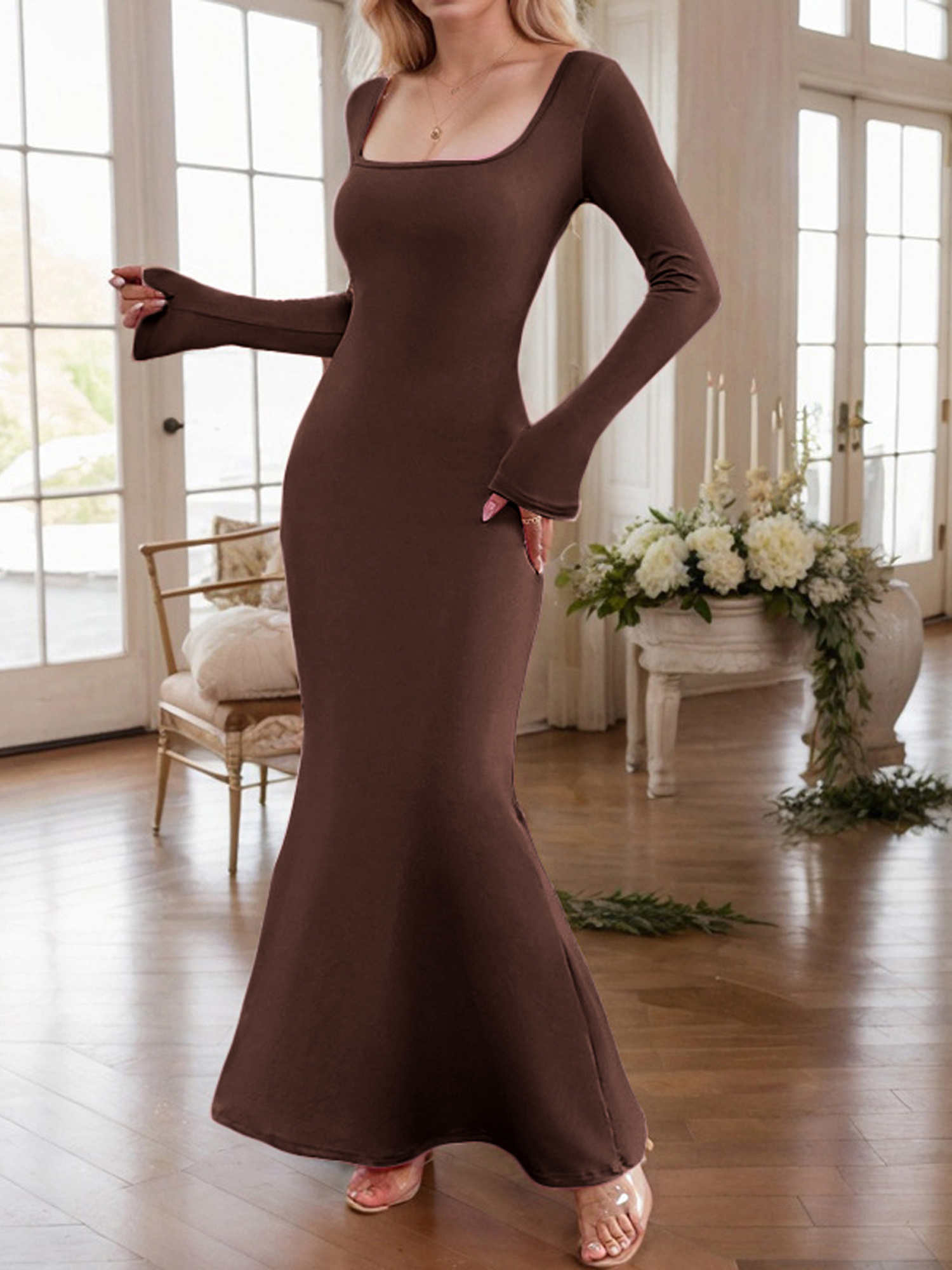 formal dress for triangle body shape Stop and Flare