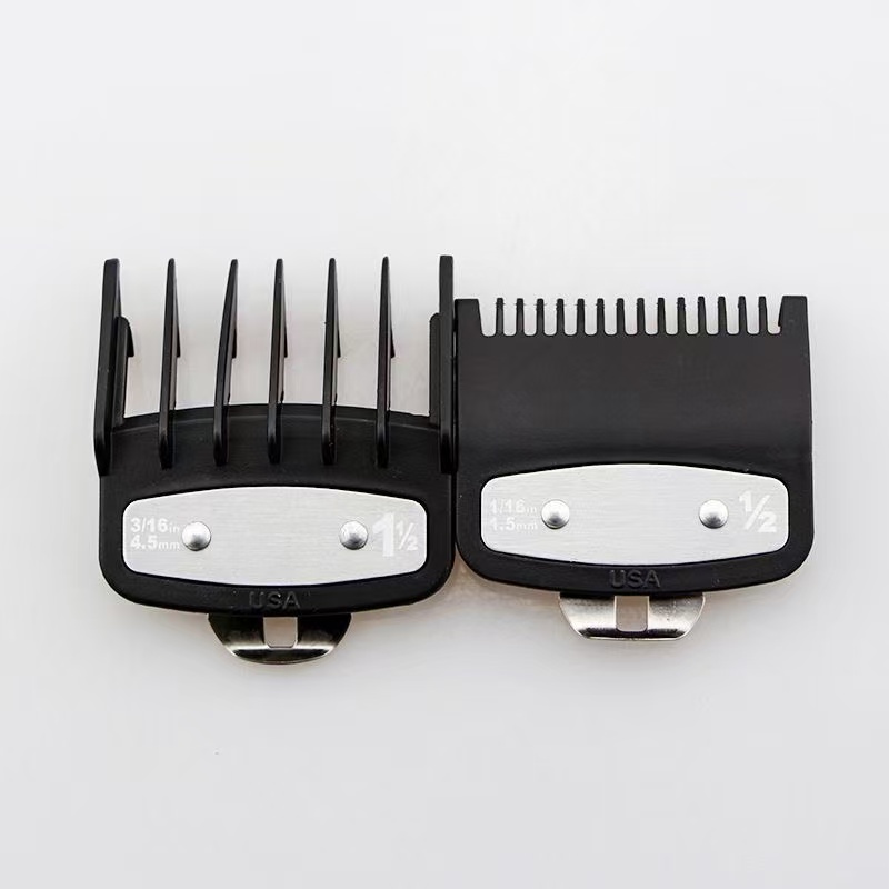 Professional Hair Cutting Guides For Clippers - #1/2 Guard Number, Compatible With Most Hair Trimmers (red/black) - Barber-grade Precision, Diy & Salon Use For 's/'s Short Hair Cutting