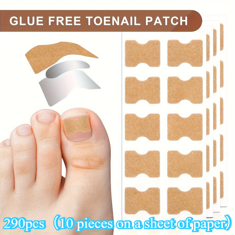 290pcs Pack Of Embedded Toenail Filing Pads, Glue- Stickers, Toenail Care Pads, For Toenail Care And Nail Maintenance.