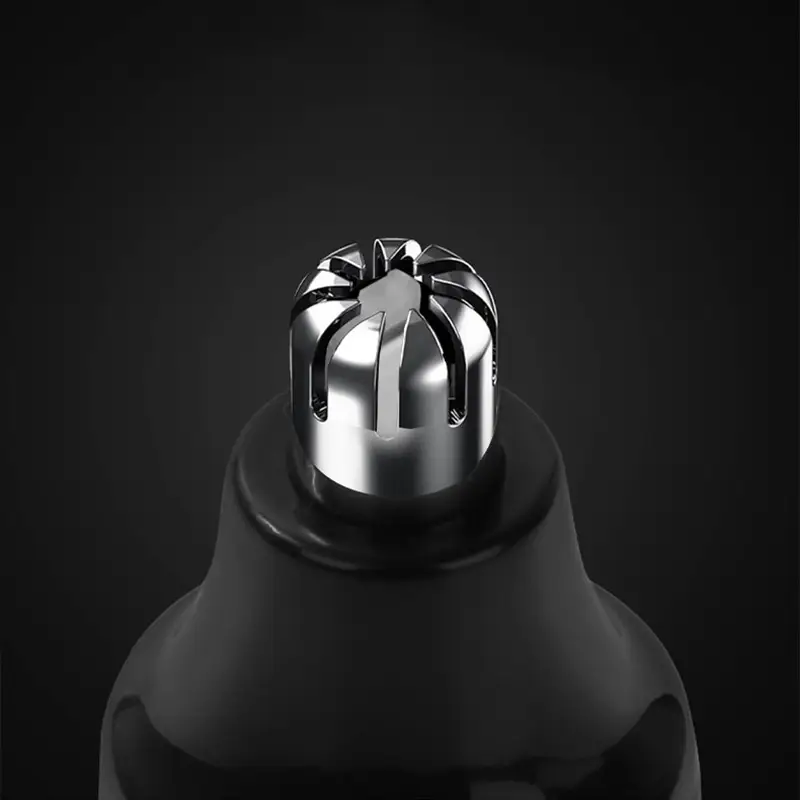 1pc electric nose hair trimmer for men - usb-rechargeable cordless operation, long-lasting lithium battery (400mah) - compact & lightweight design, quick-charge grooming tool - safe, quiet motor - abs construction - travel, car, home use - ideal for sensitive light beige - minimalist black trimmer, nose hair remover, travel personal care, sleek gadget, car accessory, portable device, durable material, men Product details 5