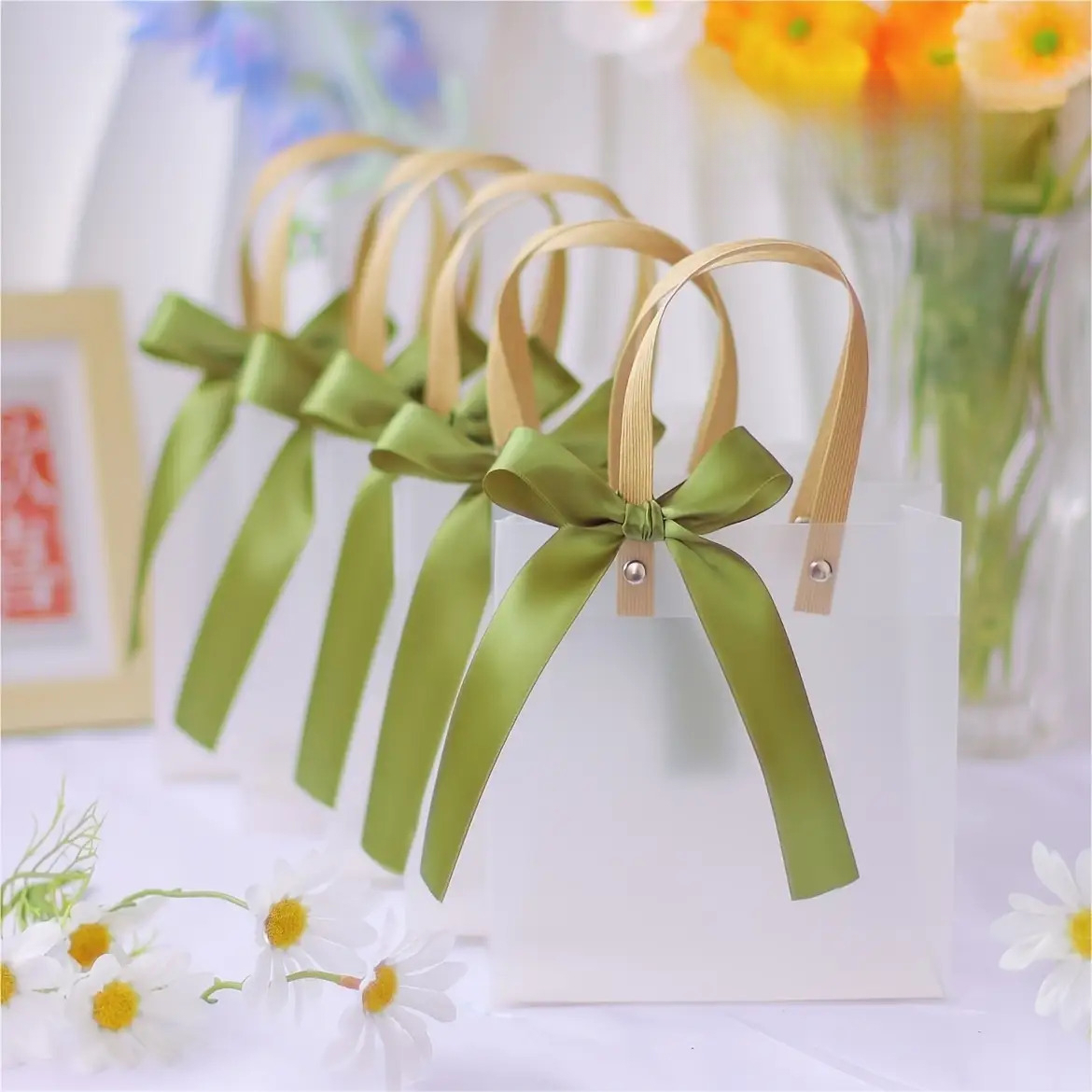 E-shop 14 Transparente Tragetaschen, Hochzeit, Valentinstag, Schmetterlingsfest Geschenktaschen, Geburtstagsgeschenke für Brautjungfern, Süßigkeiten,