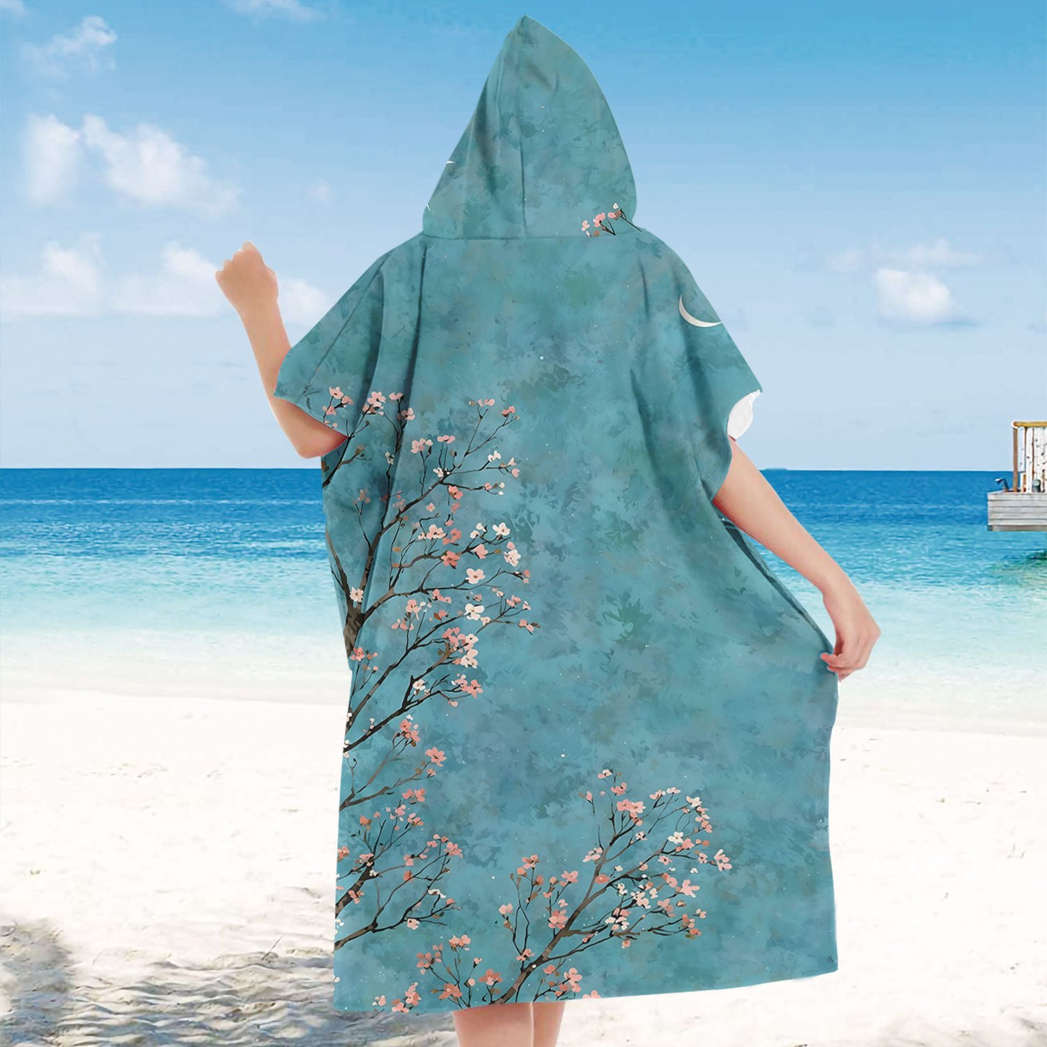 towel swimming robe poncho sold on Temu United States