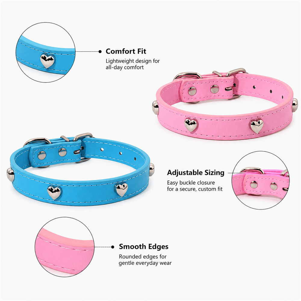 Personalized Pet Collars with Engravable Bone-Shaped Tags