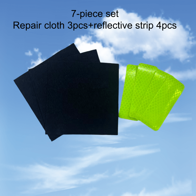 TEMU 7pcs Scratch Repair Cloth Set With Reflective Strips, Quick Scratch Removal Cloth For Cars, Magic Towel - Auto Detailing Tool For Fast And Safe