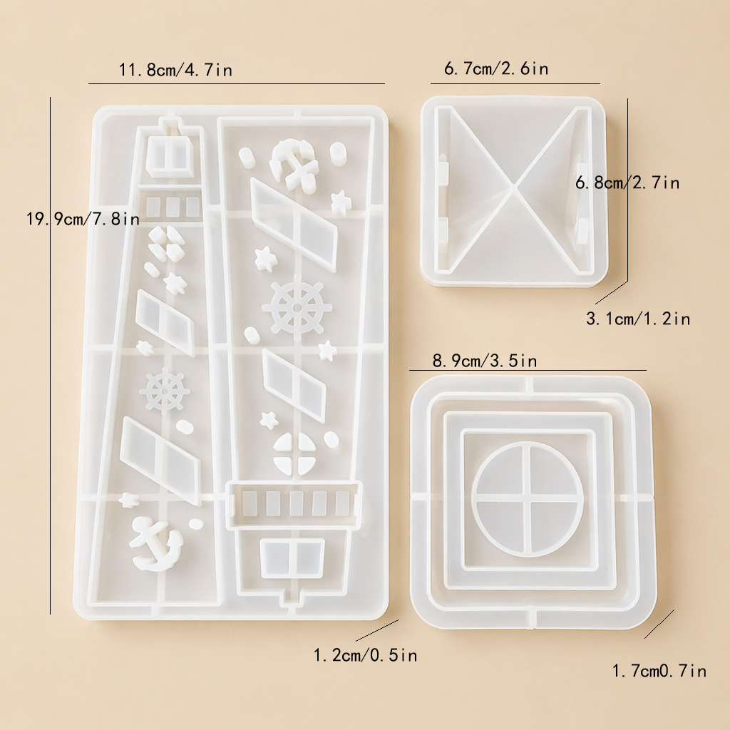 Image of Combined Style Lighthouse-shaped Plaster Drop-glue Mold For Lighthouse Candlestick, Atmosphere Plaster Drop-glue Mold, Resin Liquid Mold Casting
