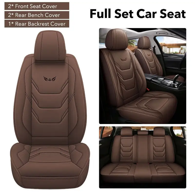 Funda Asiento Coche Tesla Model 3 2022-2023 - Juego Completo 5 Piezas, Cuero Transpirable, Impermeable, Fácil Instalación