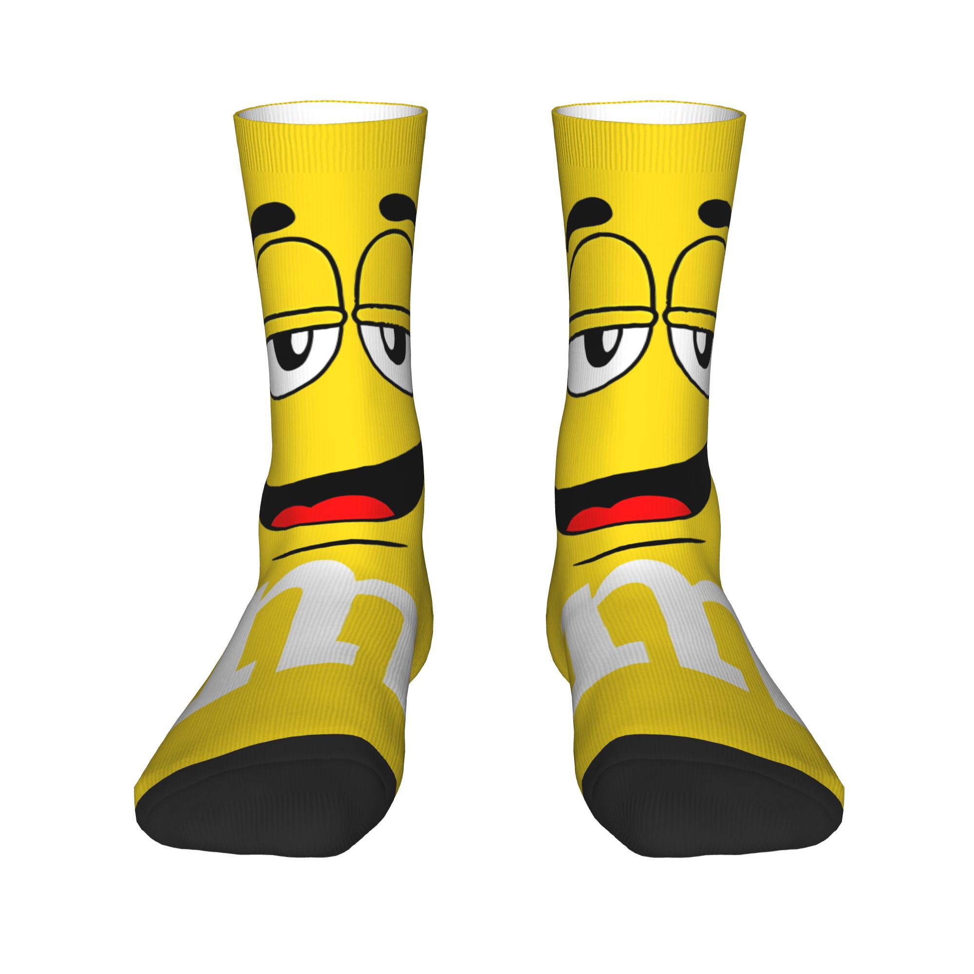 TEMU 1 Pair Of Crazy Fun Socks With A Chocolate Print Pattern, Unisex Design