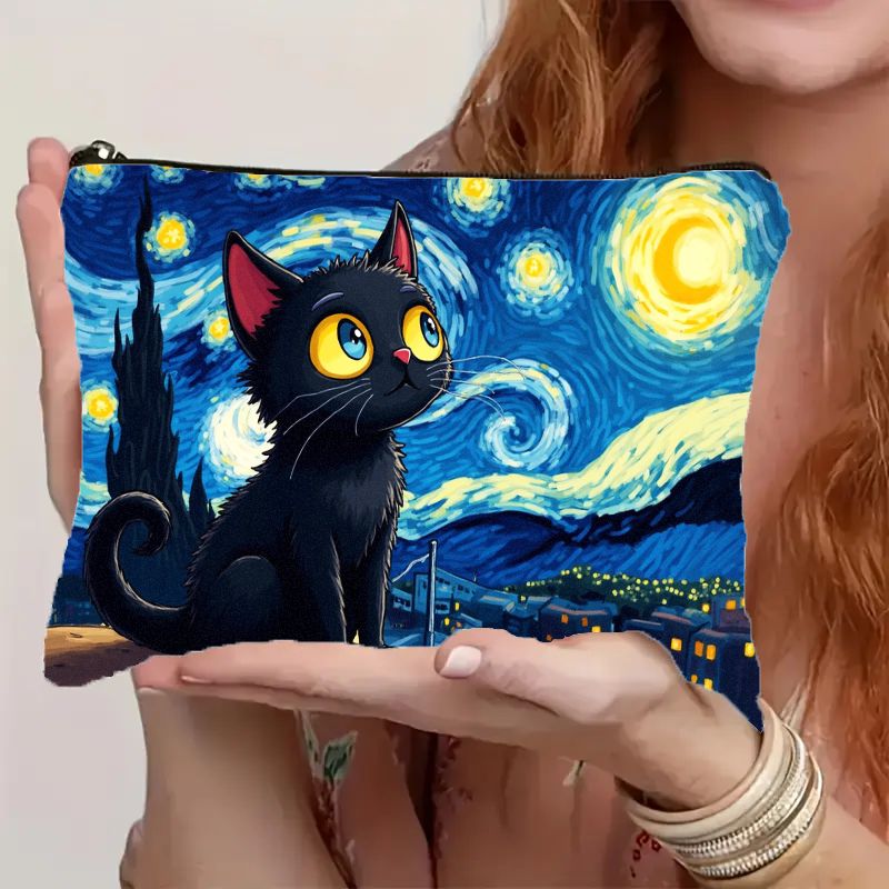 TEMU Beauty case con stampa 2D di e un , completo di chiusura a zip. Questo vivace poudre serve come organizer portatile per articoli da toeletta per