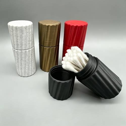 contenant de rangement portable pour écouvillons, étui de voyage étanche pour cotons-tiges, petit étui cosmétique pour bâtonnets avec couvercle à vis, mini organisateur de maquillage de voyage pour sac à main ou poche