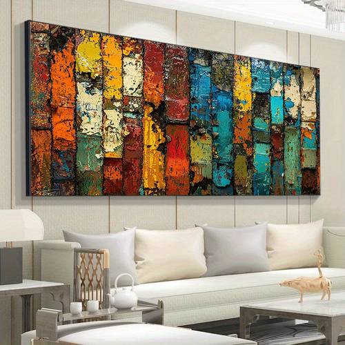 2d flat 2d flat 2d flat ultra large 100 0 0cm frameless poster vibrant peeling art print minimalist style colored rust layer design suitable for living room bedroom dining room and office decor