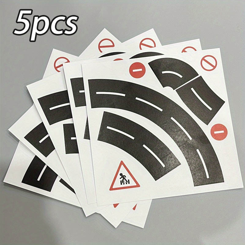 Image of Easy-tear Diy Highway Tape - Perfect For Traffic Scene Decor, Photo Corners & Crafts, Indoor Decoration, Curved Track Stickers, Holiday Gifts