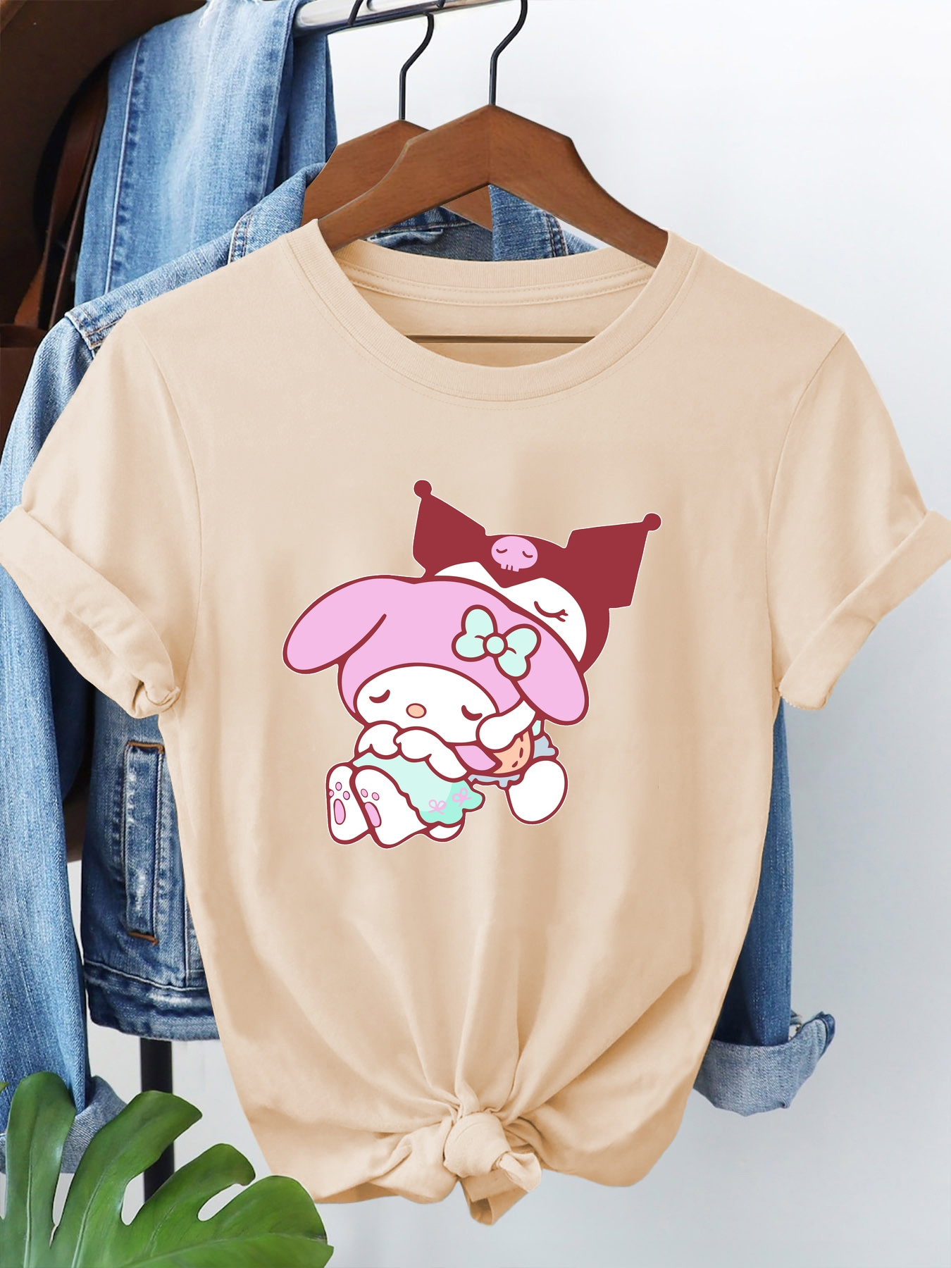 women's character graphic summer casual t shirt white Temu Mauritius