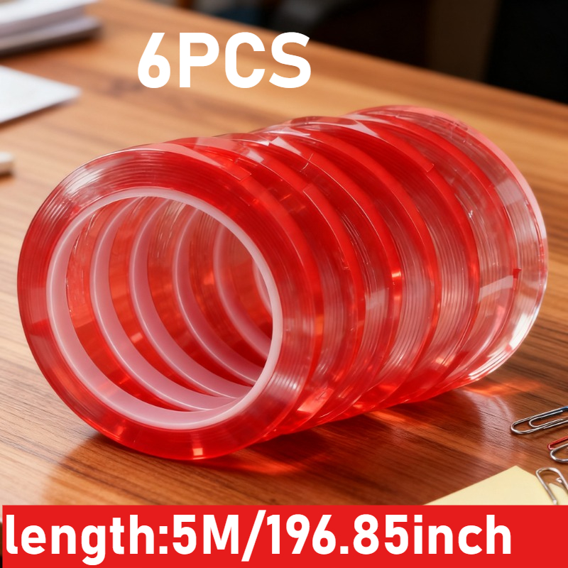 E-shop Acryl Klebeband 6 Rollen - Wetterfest & Dauerhaft für Metall, Glas & Kunststoff