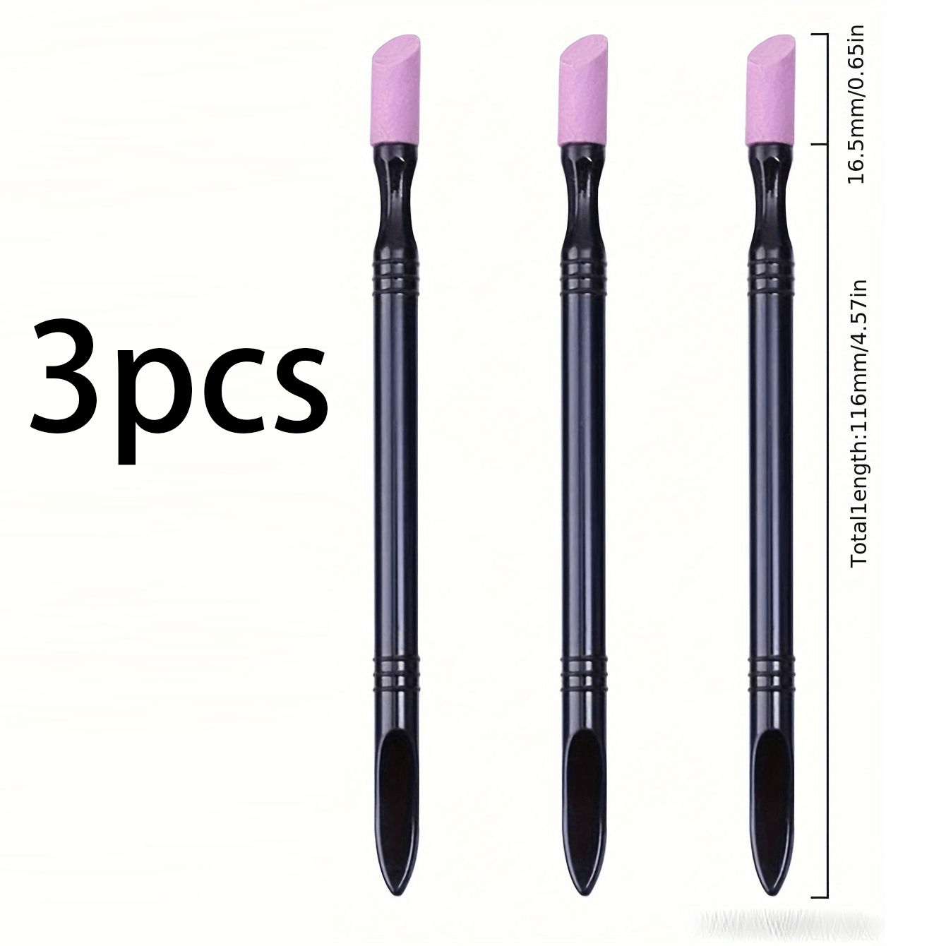 3/5pcs Nail Set: Dual Tip Quartz& Ceramic Nail Care Kit- Cuticle, Dead Skin Removal, 45 ° Angle Nail Pusher& Buffer Suitable For Fingernails And Gel Nails
