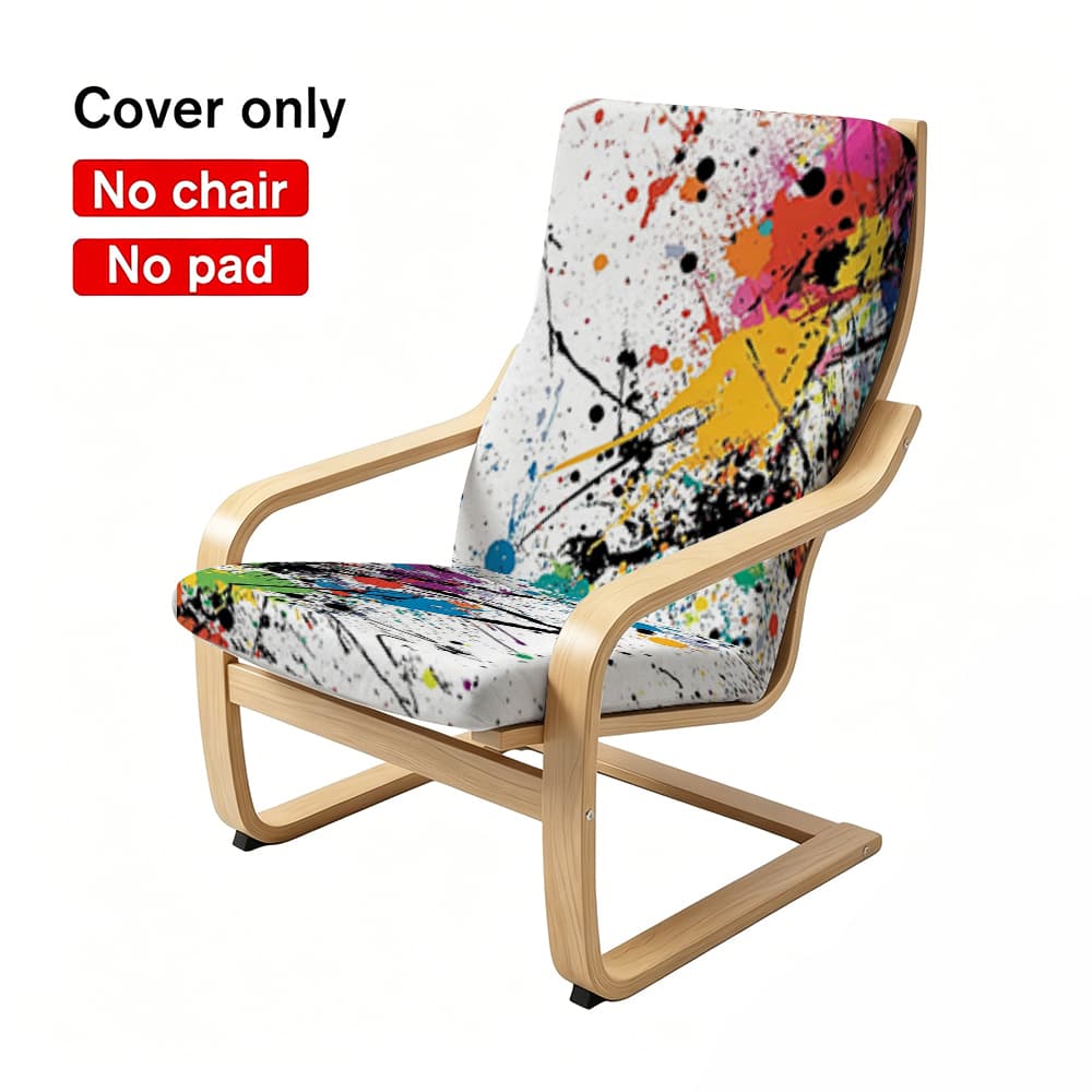 TEMU Elástica de Poliéster para Cojín de Sillón, Estampado con Salpicaduras, Cubre para Sillón Estilo , para , Dormitorio