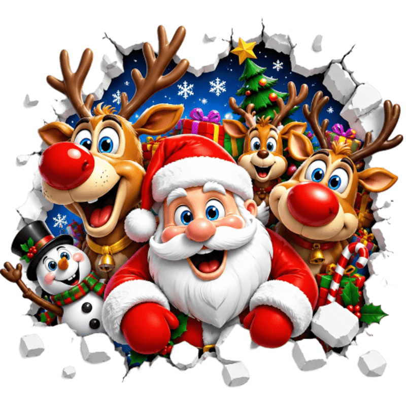 TEMU 1pc. 2d Flat Printing. Creative Christmas Toilet Lid Stickers Santa Reindeer Snowman Removable Toilet Lid Decals - Self-adhesive, Bathroom Decor