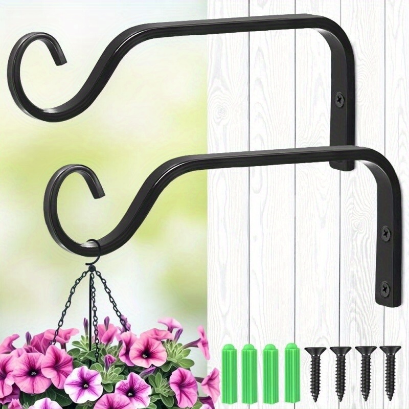 Mkono Hanging Plant Bracket 6 Inch Metal Wall Plant Hook Decorative Plant Hanger For Bird Feeders, Planters, Lanterns, Wind Chimes, Home