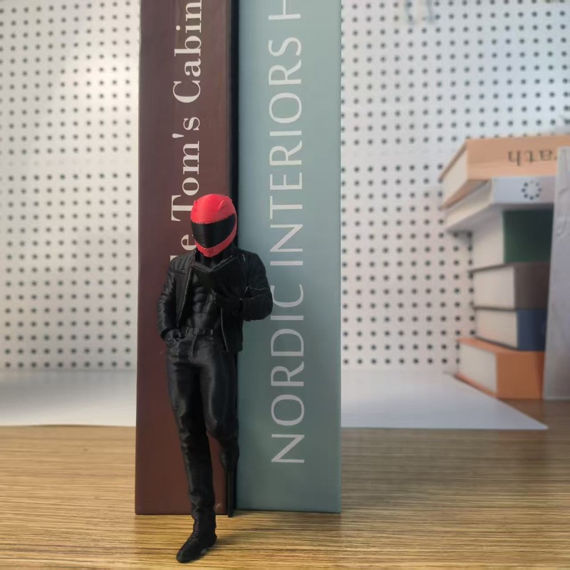 TEMU Estantería decorativa y organizador de libros con impresión 3D de motocicleta - Decoración de estante con sujetalibros temático de motocicleta,