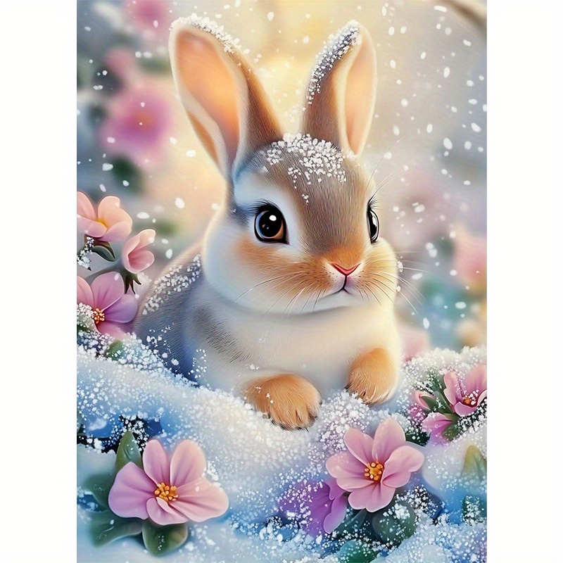 1pc 30 X 40cm/11.8 X 15.8in, Animal Pattern, 5d Round Drill With Full Tool Set, Oil Canvas, Bedroom Living Room Decoration Diamond Painting Kit, Mosaic Decoration Craft Wall Art