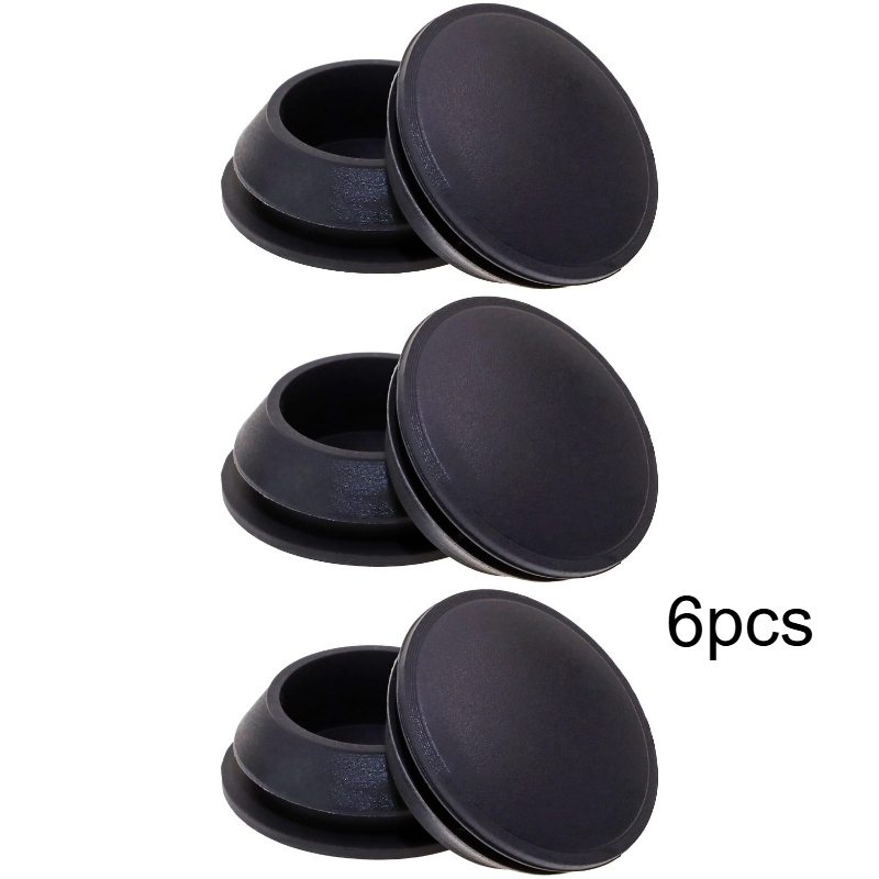 TEMU 6-pack Black Round Snap- Hole Plugs, Protective Caps, 20mm Hole Diameter