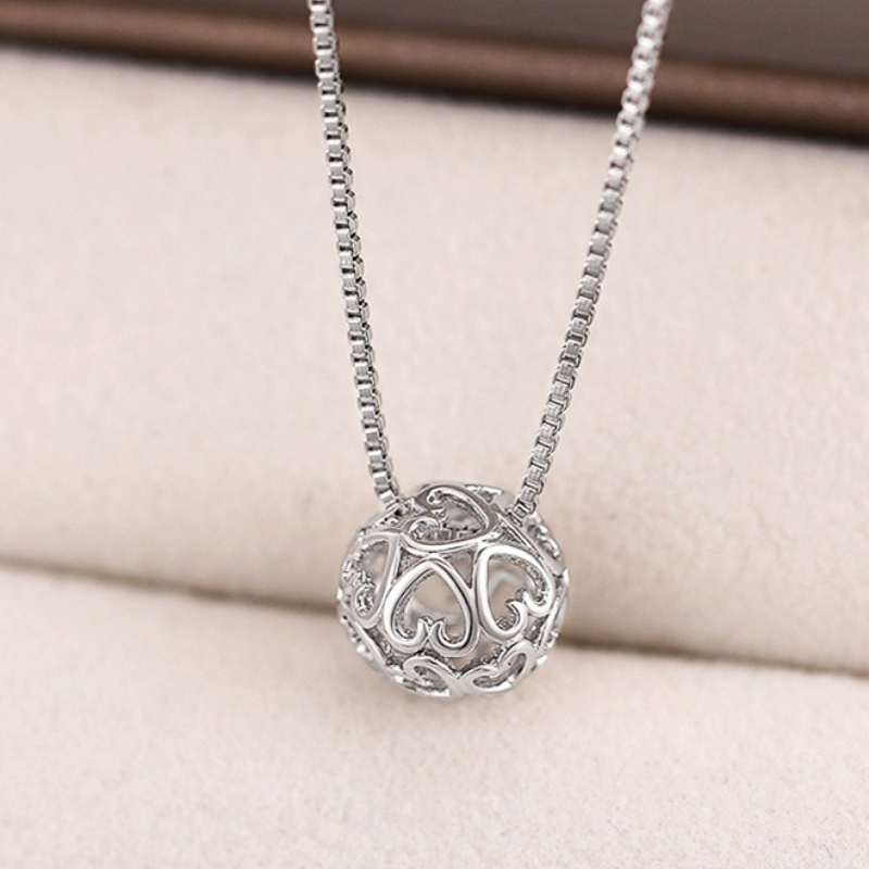 Heart Splicing Necklace, Creative Fashion Pendant