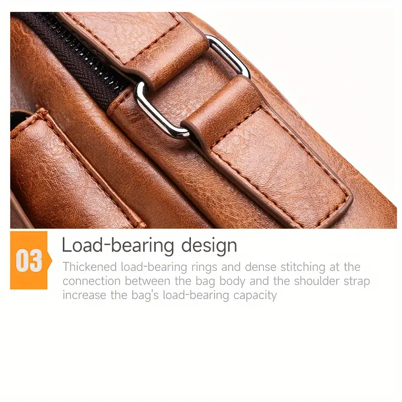 a single shoulder crossbody bag for men women with long wallet and short wallet integrating business leisure and commuting support details 17