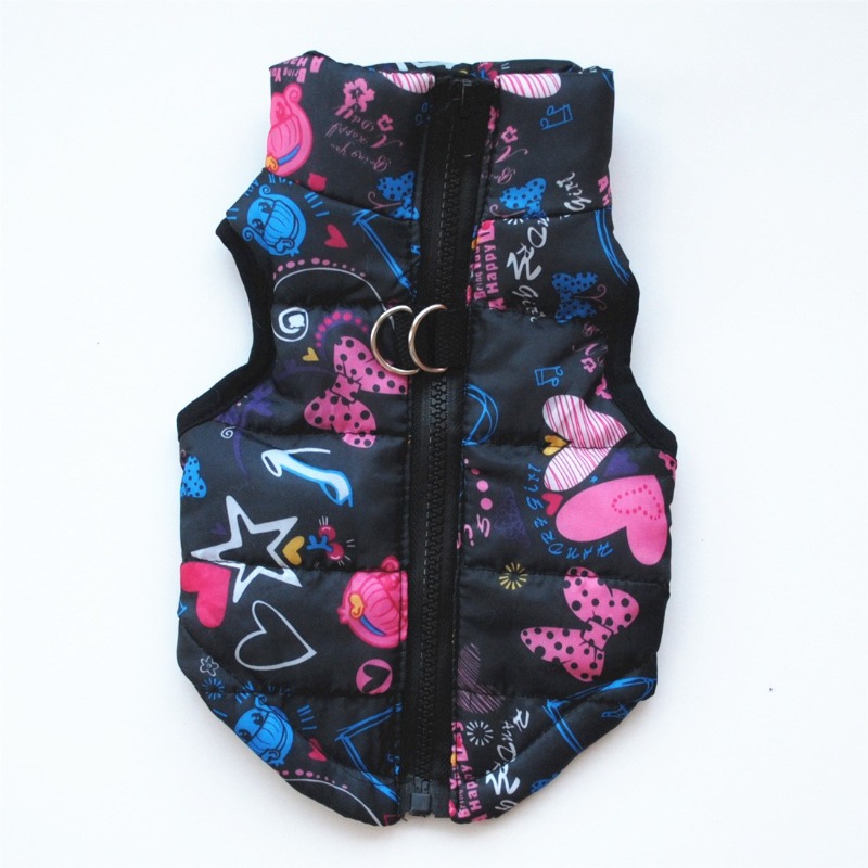 TEMU Petdream Pet Clothing, Dog Autumn Winter Thick Vest, Warm Jacket For Dogs And Cats, Dog With Lead D-ring Coat, Bichon Frise, Chihuahua