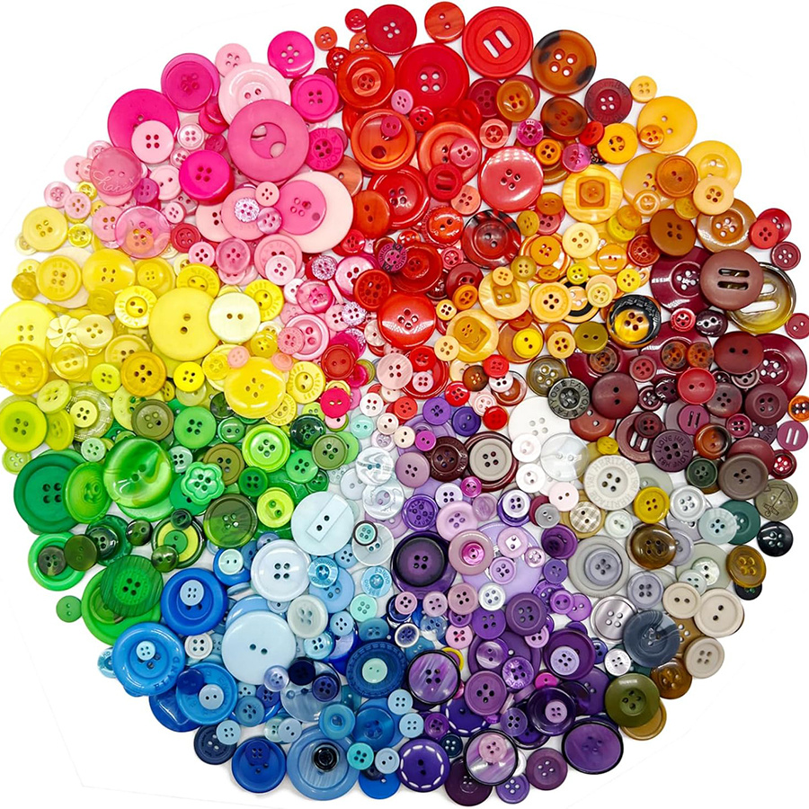 100 200pcs color round resin button with tape measure 0 7 2 5cm assorted sizes for diy crafts sewing knitting projects household sewing accessories clothing decoration button color size random jxb