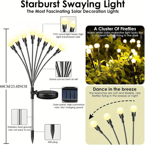 2025 solar garden lights 1 2 4pcs solar firefly lights solar lights outdoor solar twinkle ing fairy light for yard patio pathway garden decoration warm white