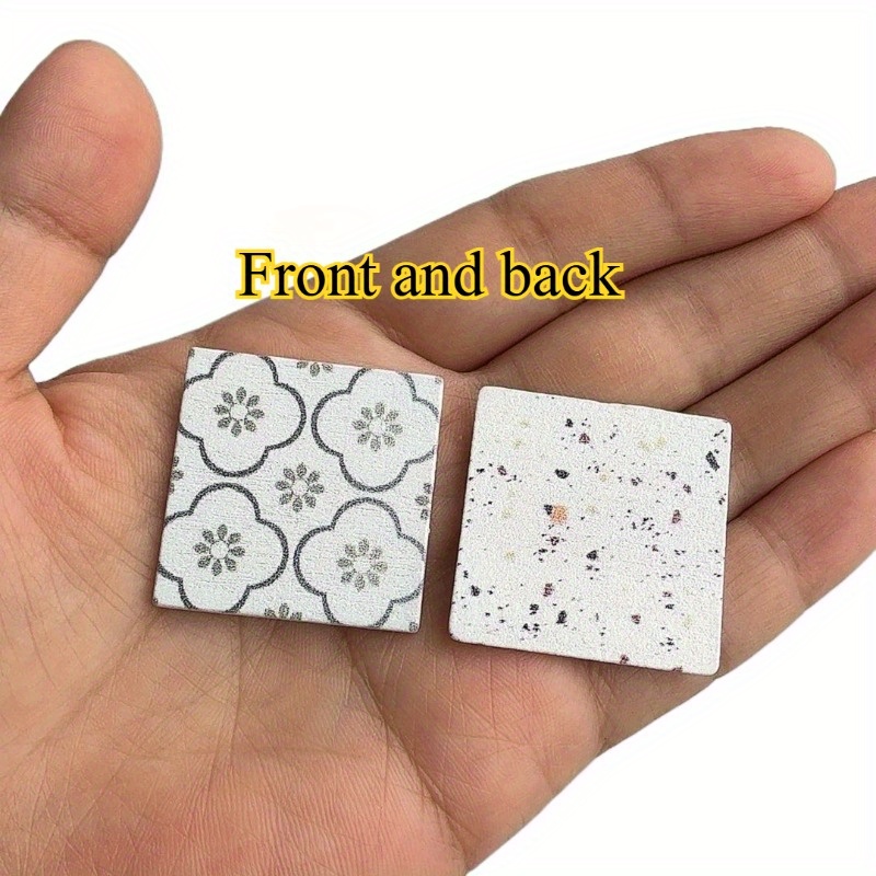 Image of Dollhouse Mini Model Floor Decoration, Splicing Wood Floor, Double-sided Printing Simulation~